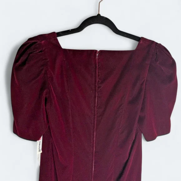Vintage Cachet by Bari Protas Plum Velvet Romantic Evening Dress Size 16 NWT - Picture 5 of 14